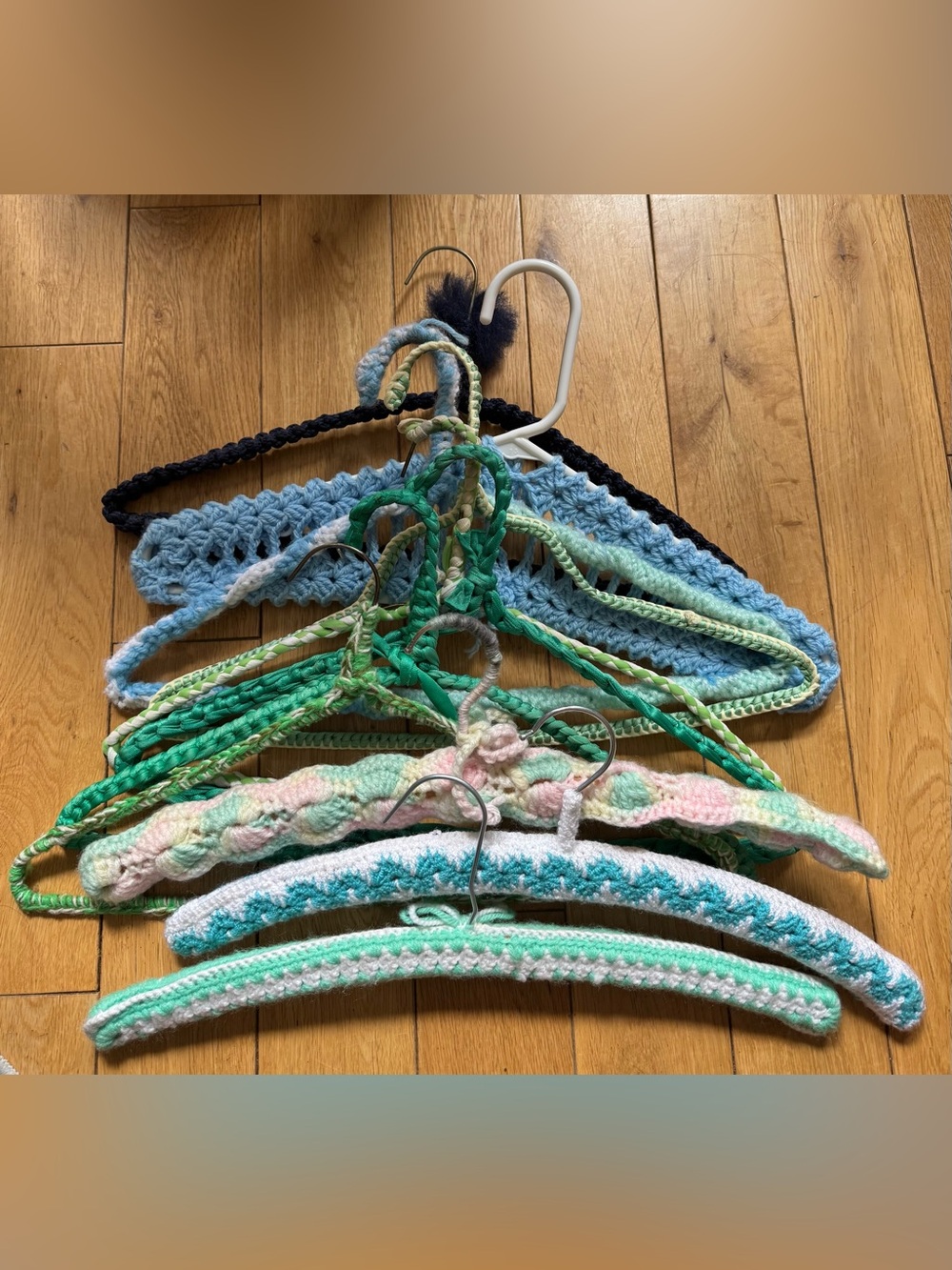 2/$20 Vintage Crochet Hanger Lot - 70’s Coat Hangers - Kitschy - Grandma Core